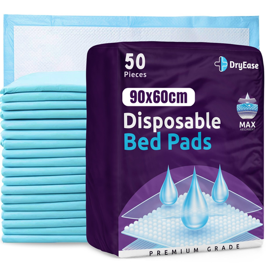 Incontinence Bed Pads Disposable 90 x 60cm – Highly Absorbent | CE Certified Leak-Proof Sheets for Bed, Sofa & Chairs